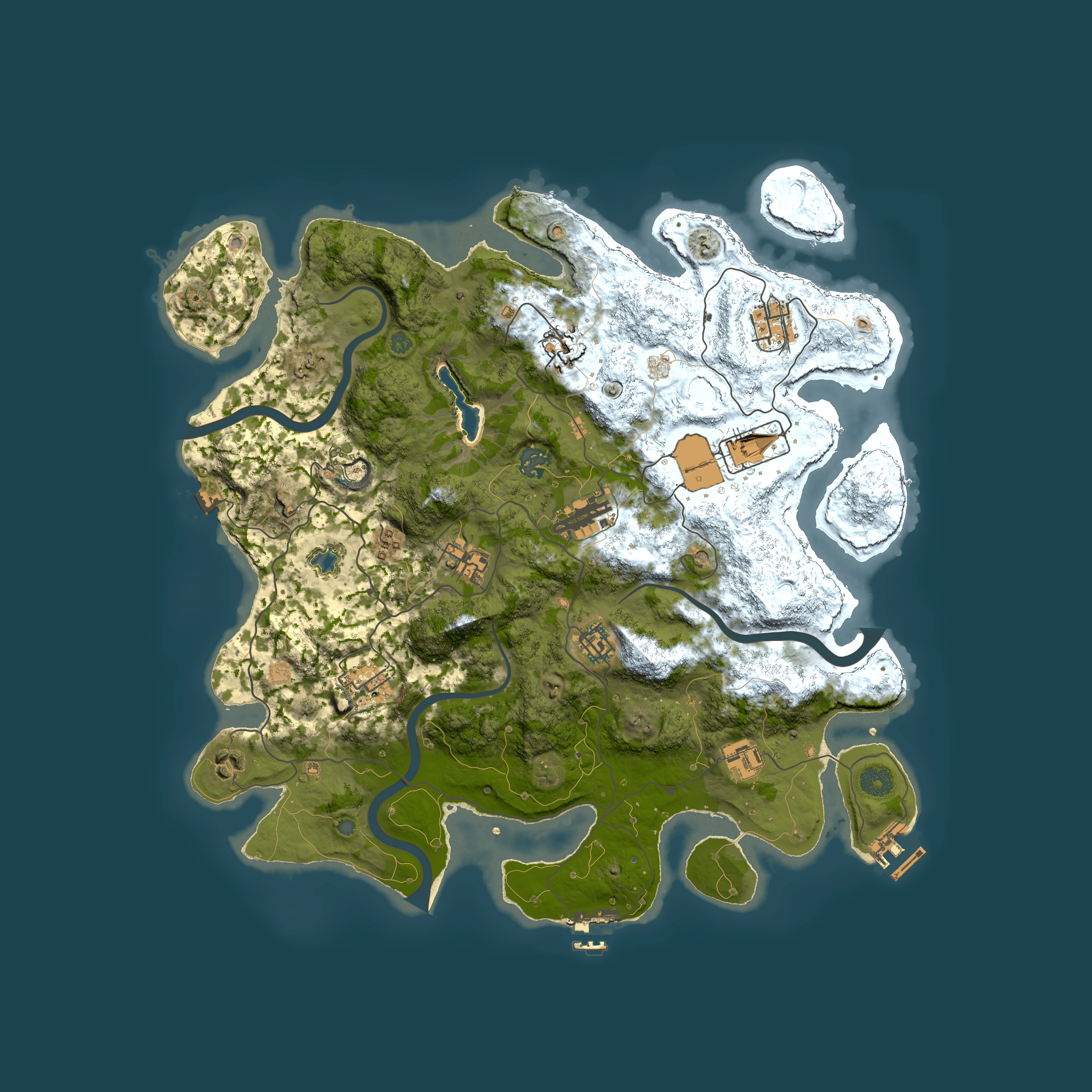 Full top-down render of Rust map seed 557279815, 4000x4000m