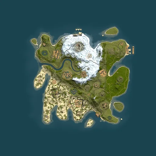 Rust map seed 236458330, 3000x3000m top-down preview