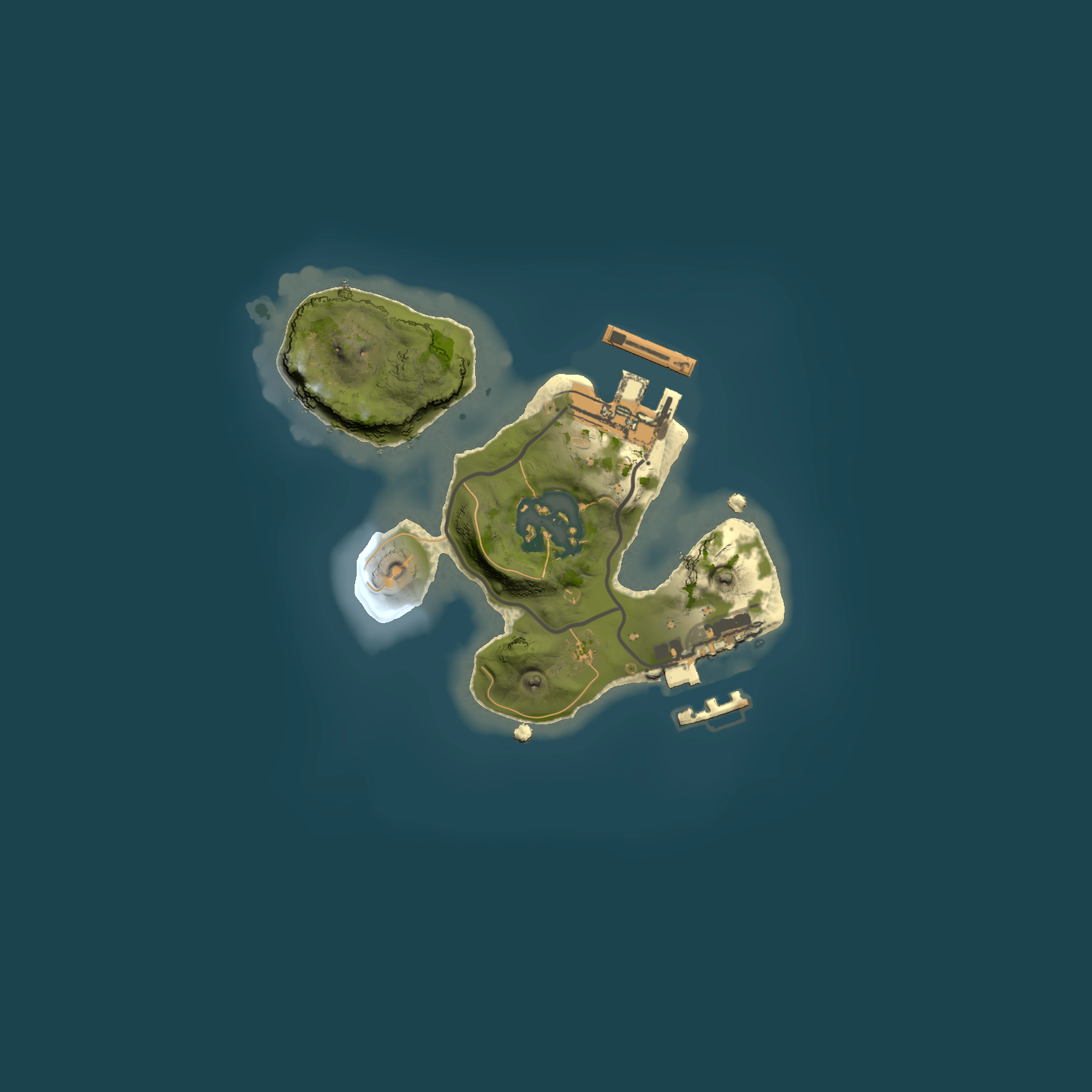 Full top-down render of Rust map seed 1560018997, 1500x1500m