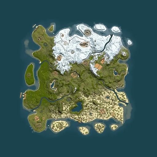 Rust map seed 1836953660, 4500x4500m top-down preview