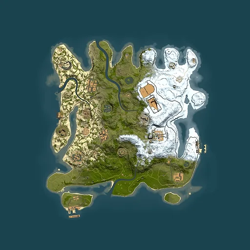 Rust map seed 336976778, 3500x3500m top-down preview