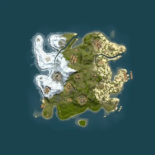 Rust map seed 1743369425, 3000x3000m top-down preview