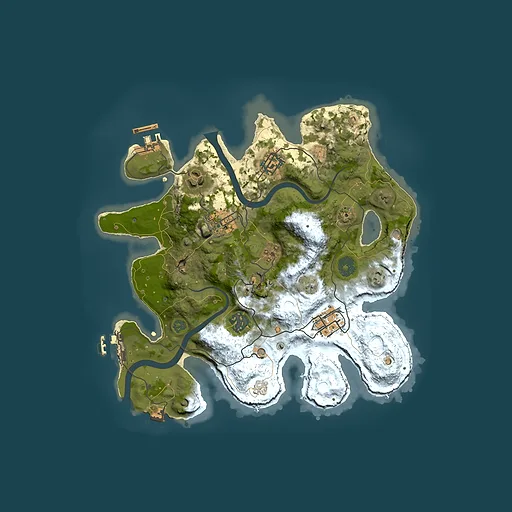 Rust map seed 70908308, 3000x3000m top-down preview