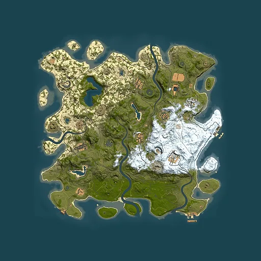 Rust map seed 1754423410, 4500x4500m top-down preview