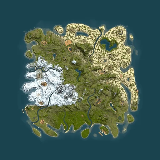 Rust map seed 2130068483, 5000x5000m top-down preview