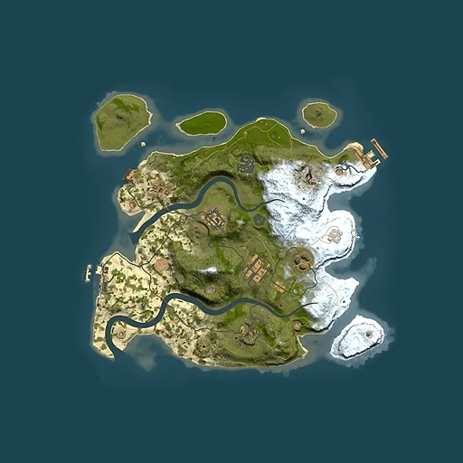 Rust map seed 1467279193, 3000x3000m top-down preview