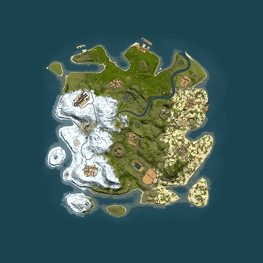 Rust map seed 643081429, 3500x3500m top-down preview
