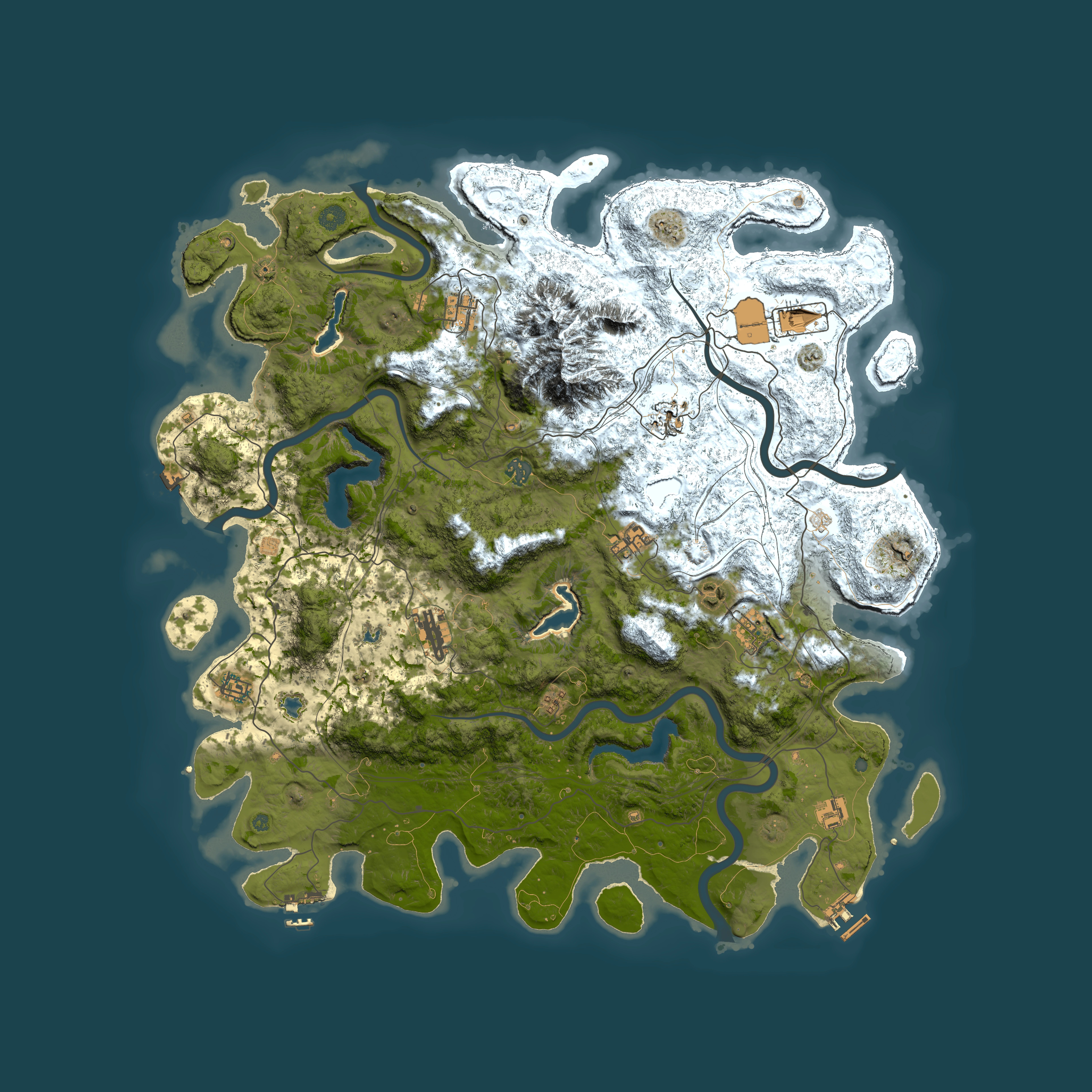 Full top-down render of Rust map seed 35005153, 5000x5000m