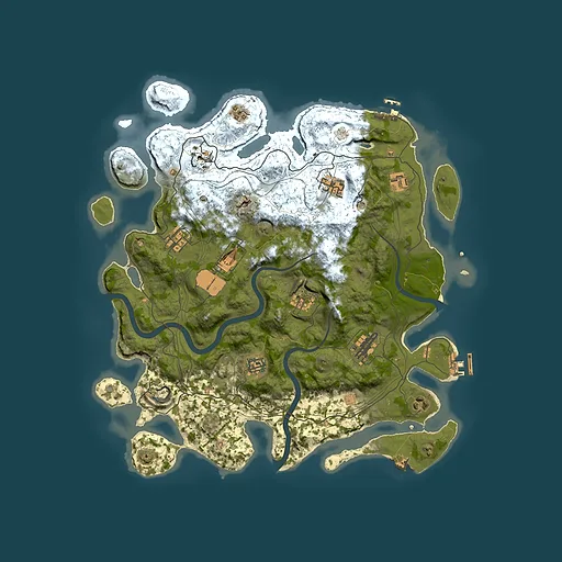 Rust map seed 1337, 4000x4000m top-down preview