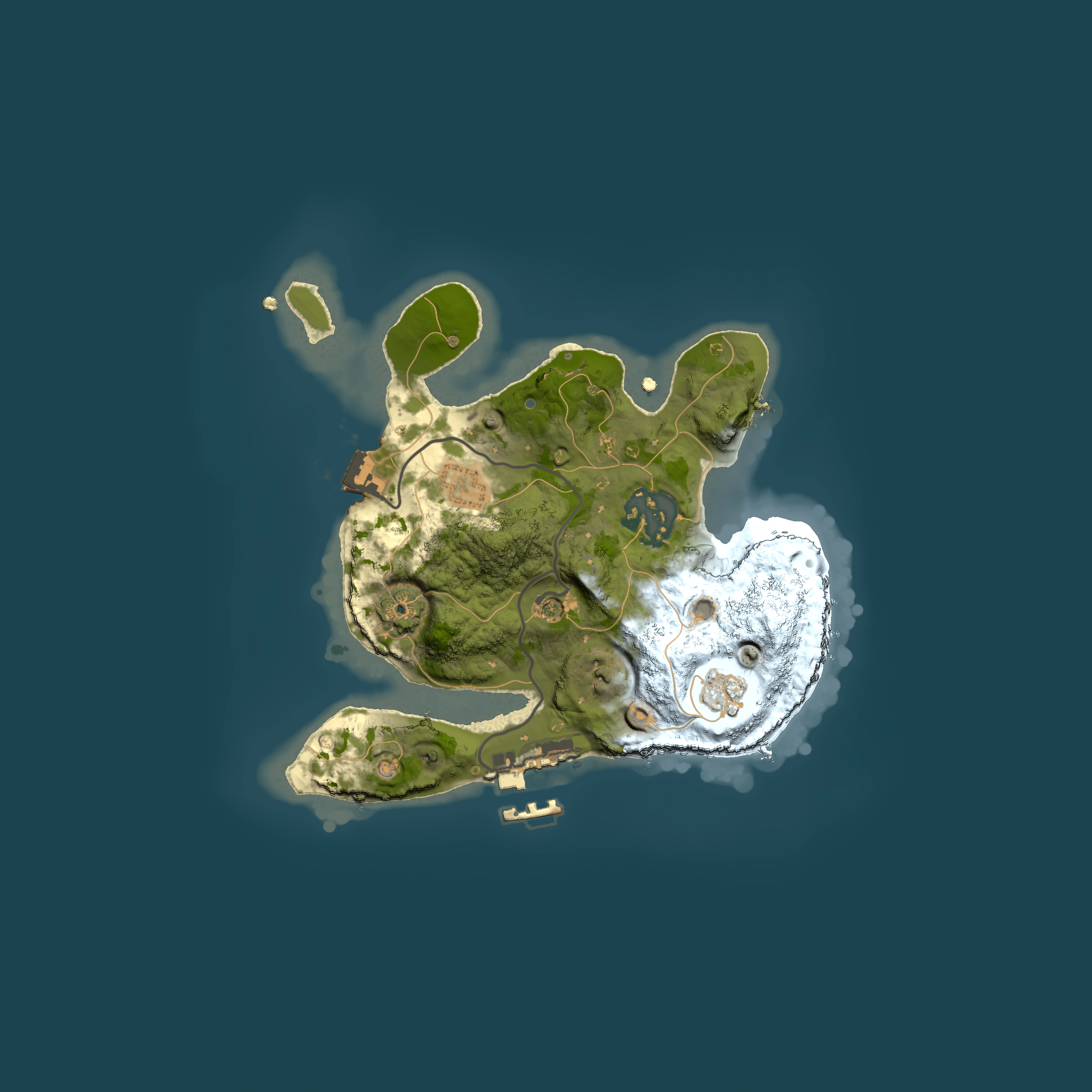 Full top-down render of Rust map seed 626823961, 2000x2000m