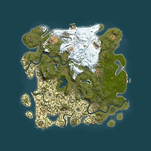 Rust map seed 2075867287, 4500x4500m top-down preview