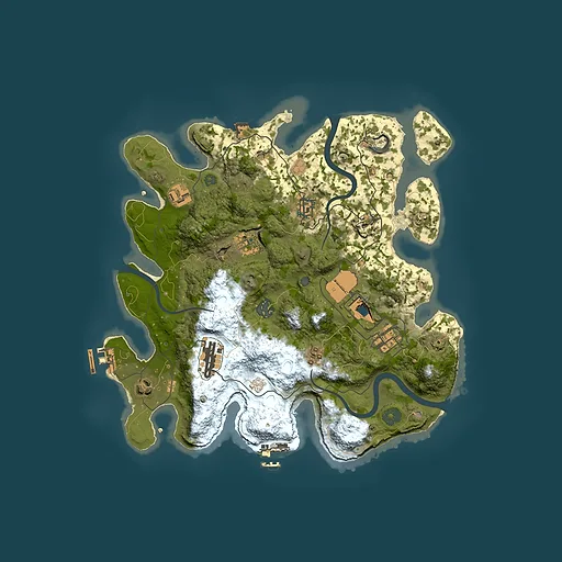 Rust map seed 1514534377, 3500x3500m top-down preview