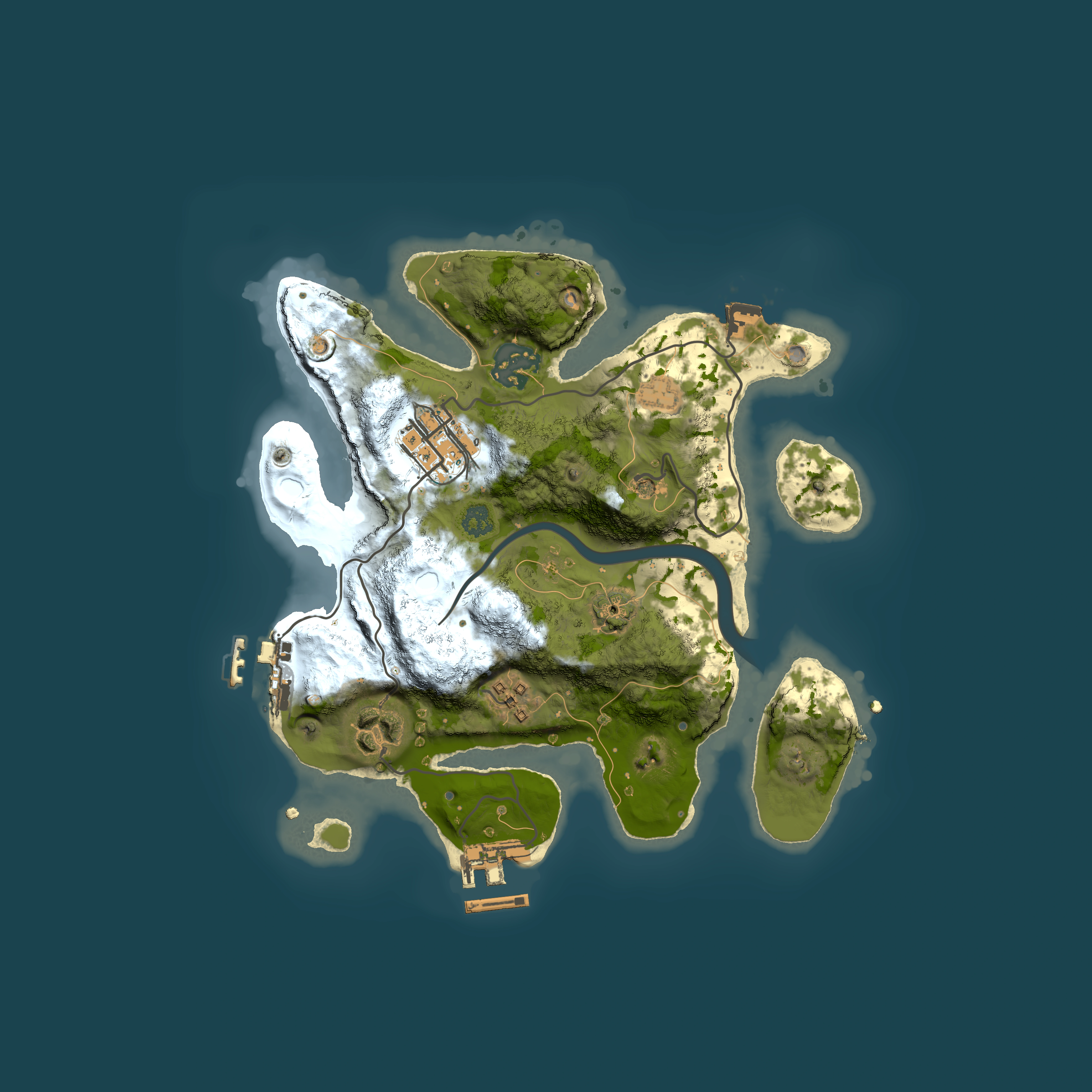 Full top-down render of Rust map seed 1910044744, 2500x2500m