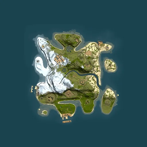 Rust map seed 1910044744, 2500x2500m top-down preview