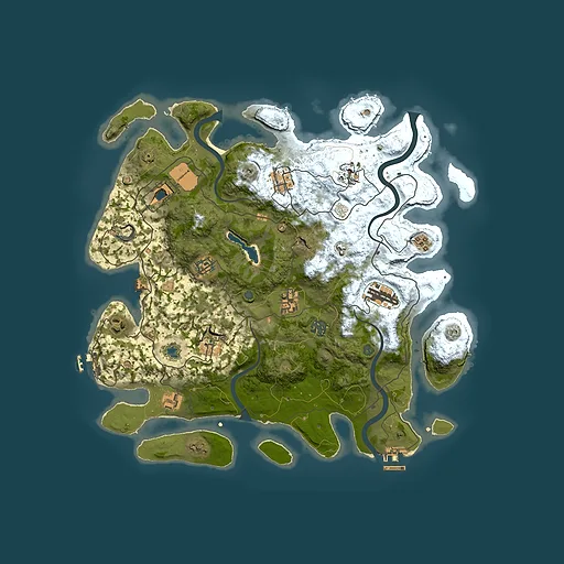 Rust map seed 1630514823, 4000x4000m top-down preview