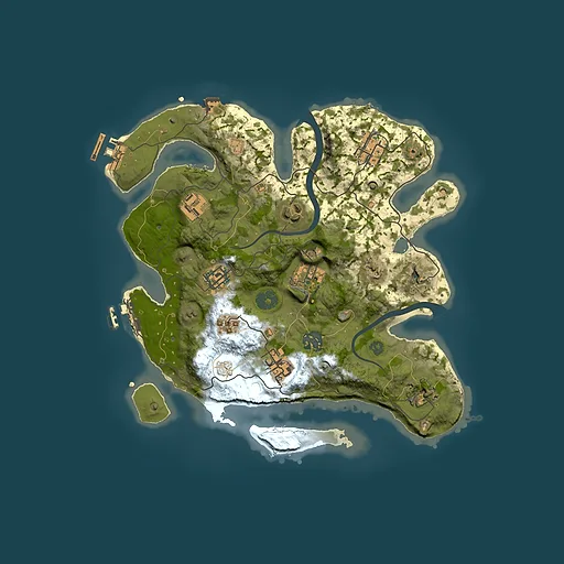 Rust map seed 1051690920, 3000x3000m top-down preview