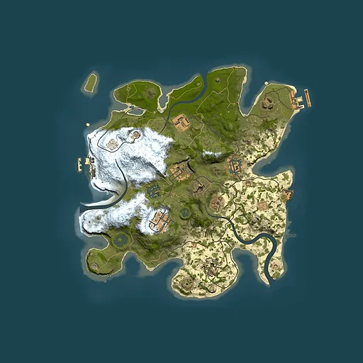 Rust map seed 366972606, 3000x3000m top-down preview