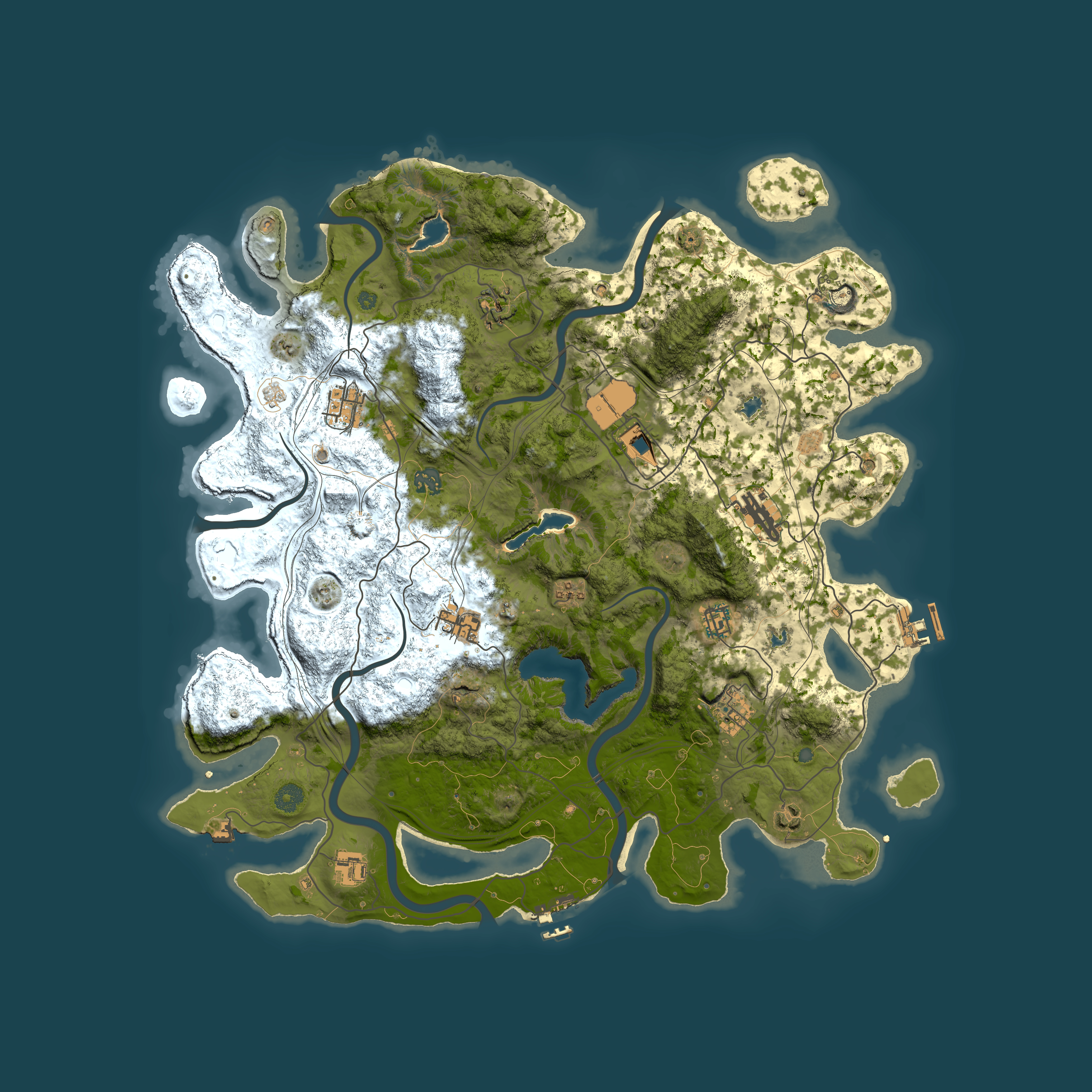 Full top-down render of Rust map seed 367233805, 4500x4500m