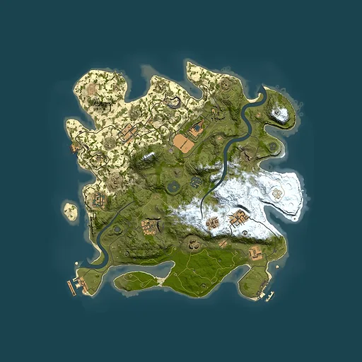 Rust map seed 1399403106, 3500x3500m top-down preview