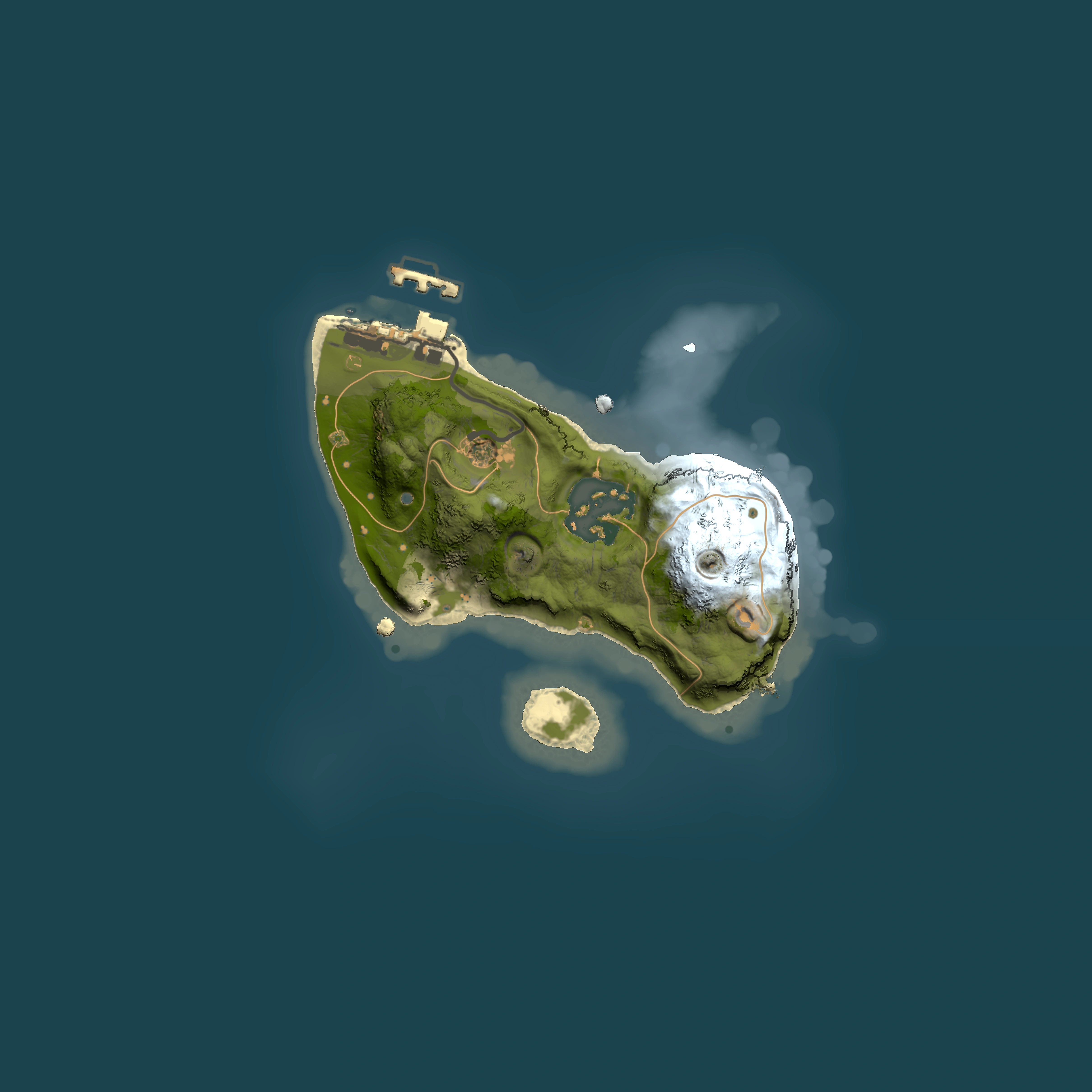 Full top-down render of Rust map seed 431502078, 1500x1500m