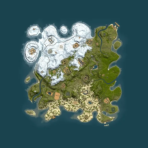 Rust map seed 1516998018, 4000x4000m top-down preview