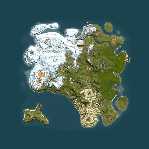 Rust map seed 121315421, 4500x4500m top-down preview