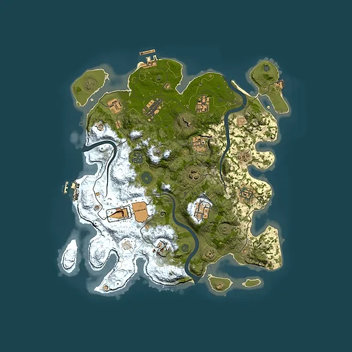 Rust map seed 1760611325, 3500x3500m top-down preview