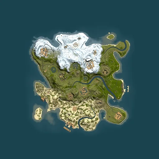 Rust map seed 1638090481, 3000x3000m top-down preview