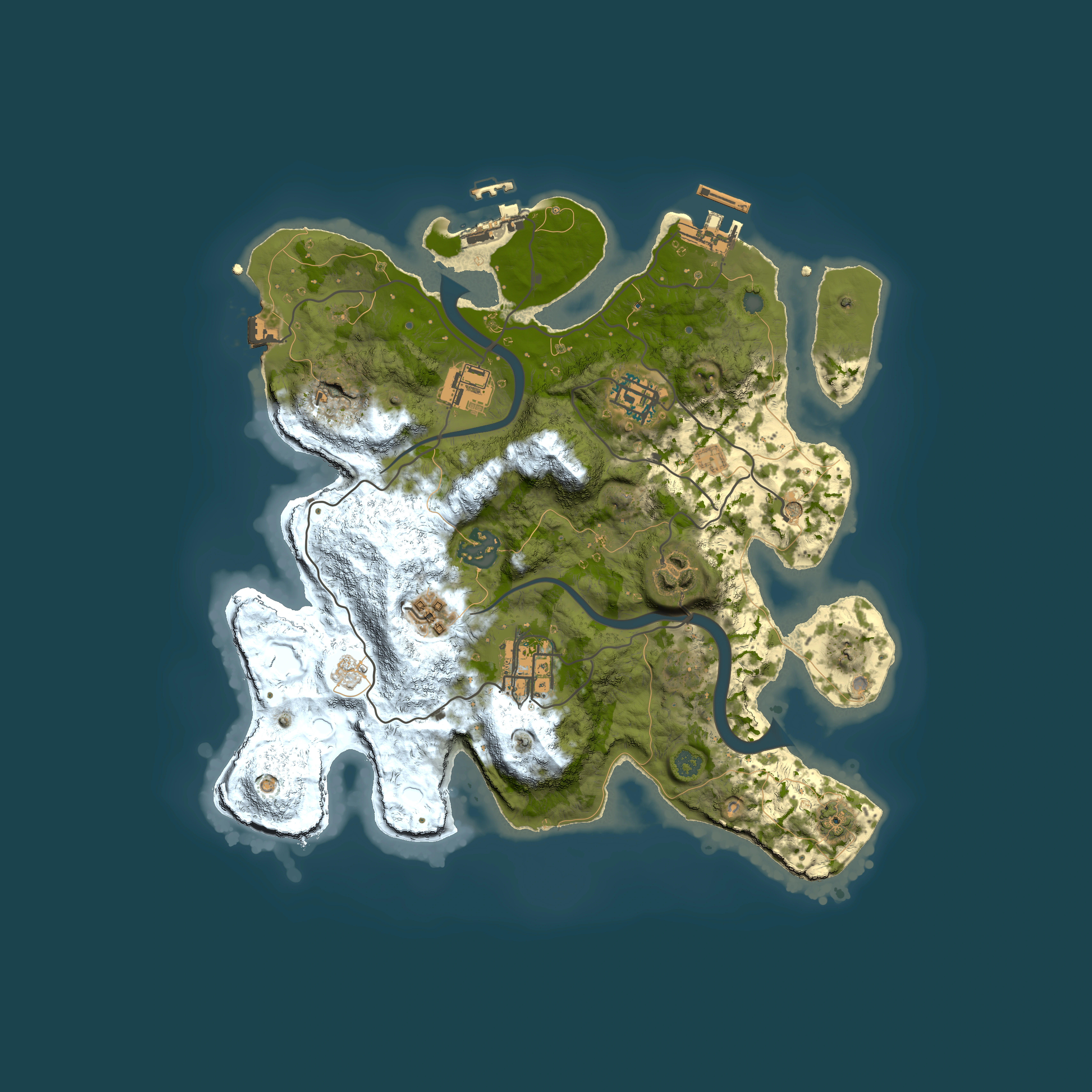 Full top-down render of Rust map seed 2114349008, 3000x3000m