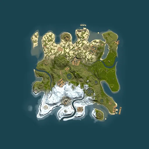 Rust map seed 67, 3000x3000m top-down preview