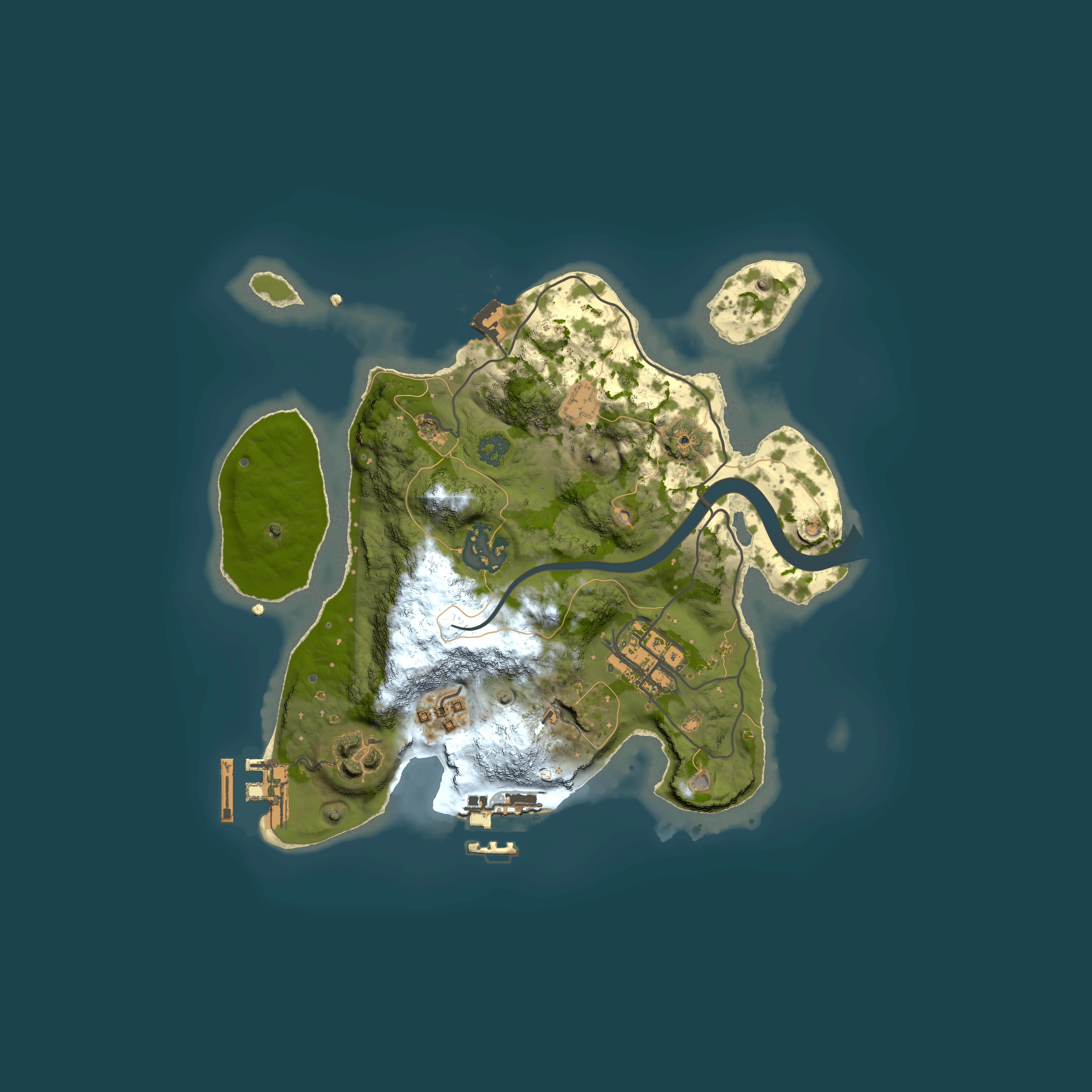 Full top-down render of Rust map seed 67271082, 2500x2500m