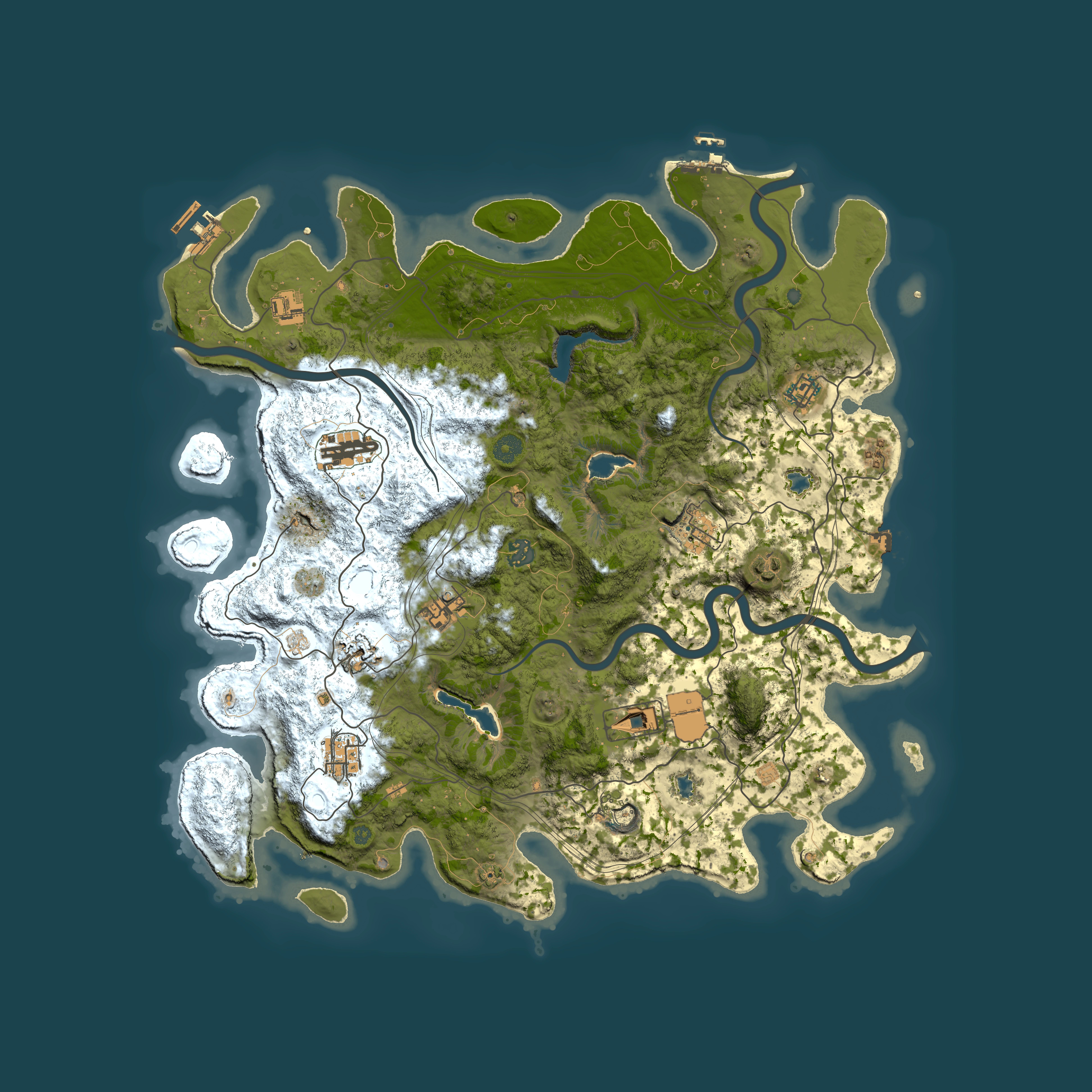 Full top-down render of Rust map seed 1888801186, 4500x4500m