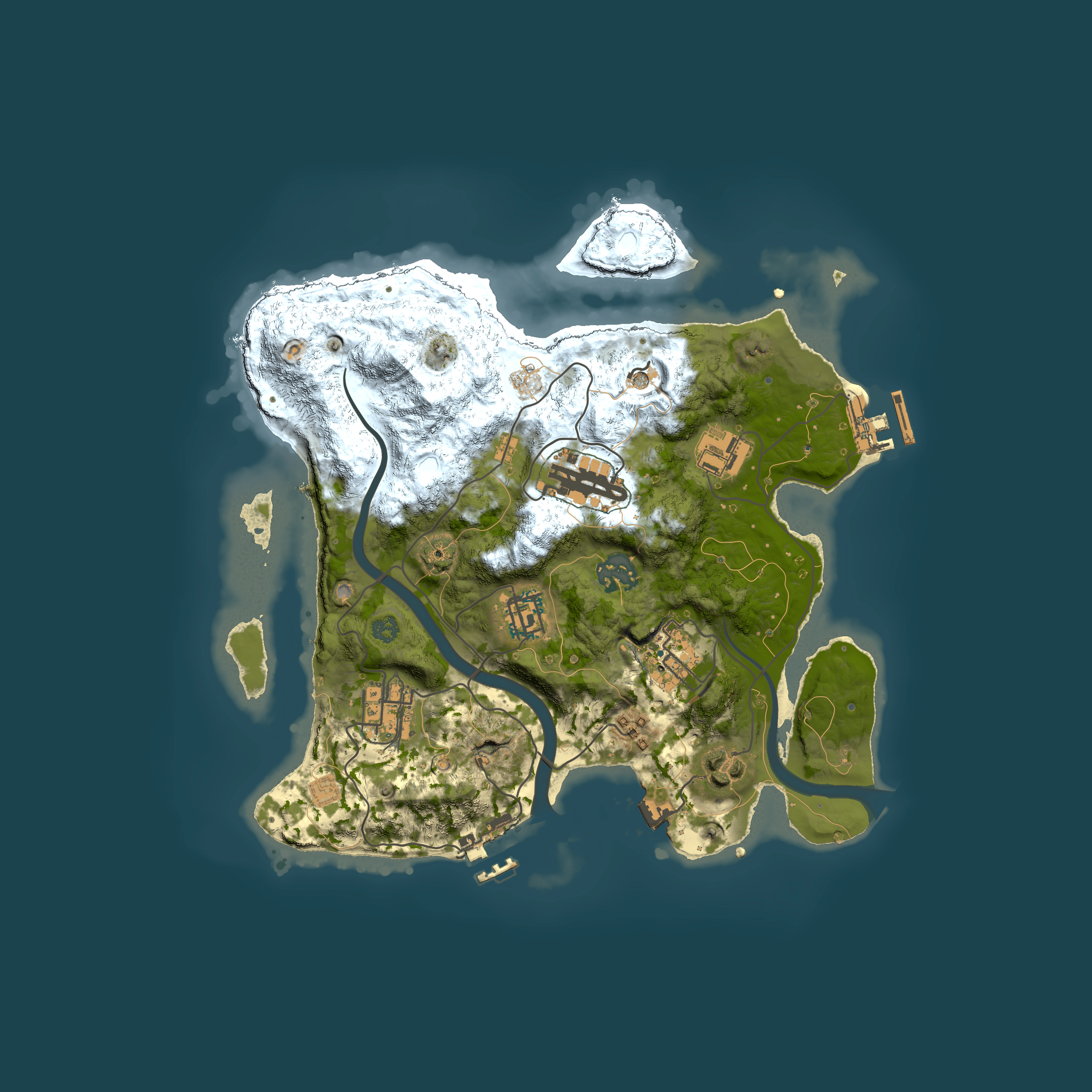 Full top-down render of Rust map seed 550192241, 3000x3000m