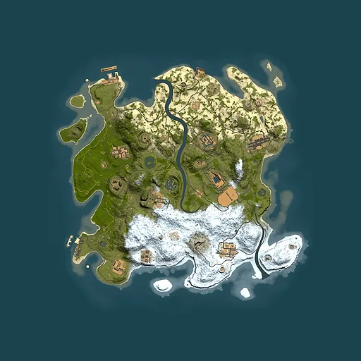 Rust map seed 1392392087, 3500x3500m top-down preview