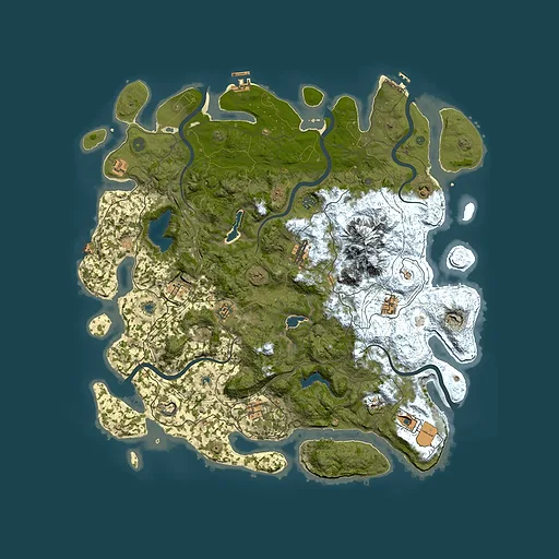 Rust map seed 1747718263, 5000x5000m top-down preview