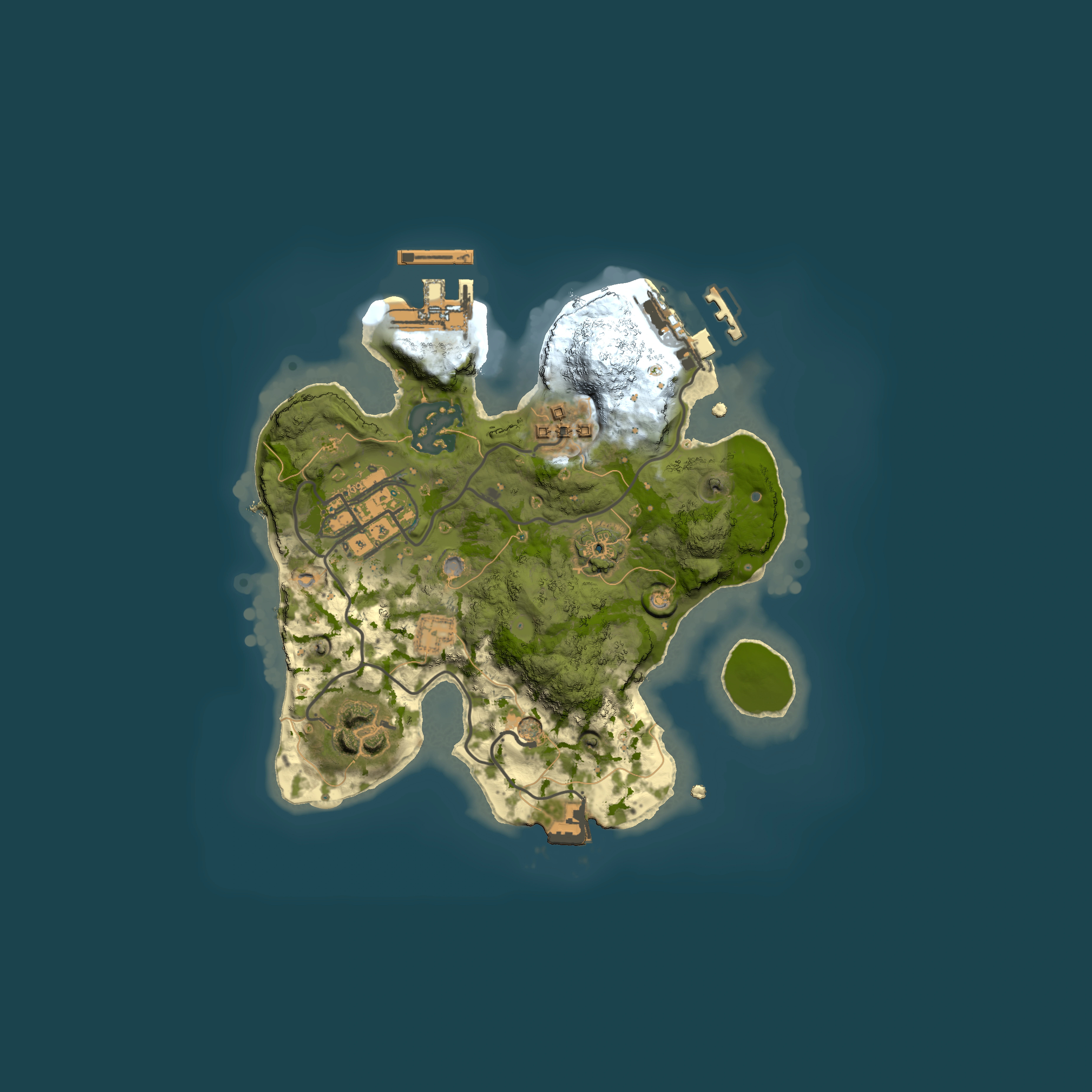 Full top-down render of Rust map seed 1219523538, 2000x2000m