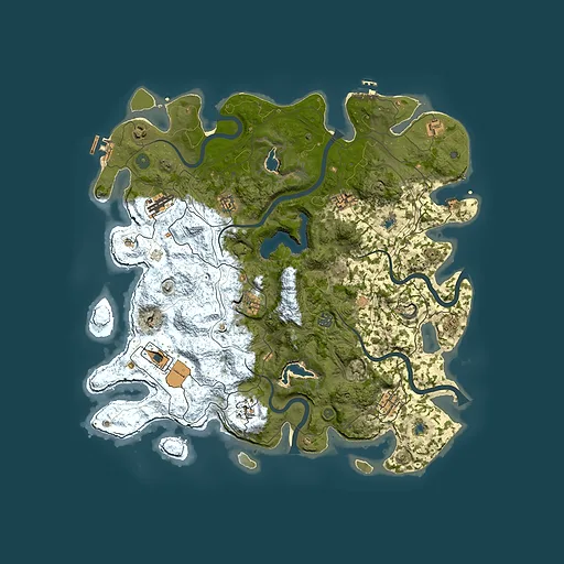 Rust map seed 284979332, 4500x4500m top-down preview