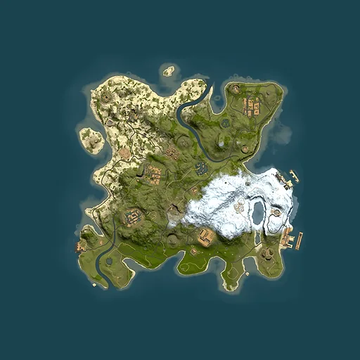 Rust map seed 888381588, 3000x3000m top-down preview