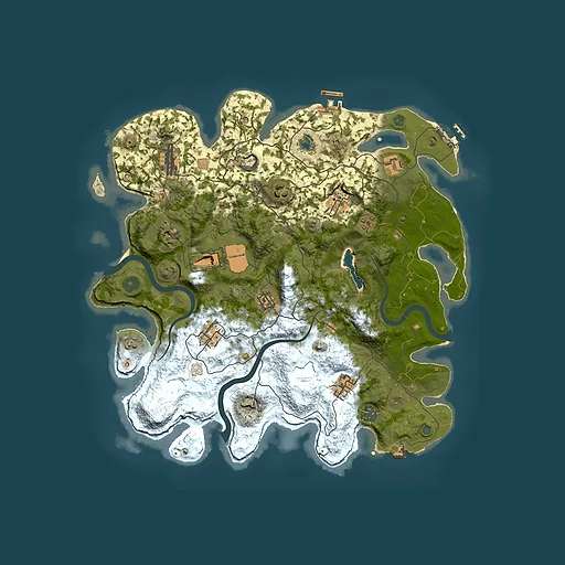 Rust map seed 2137676610, 4000x4000m top-down preview