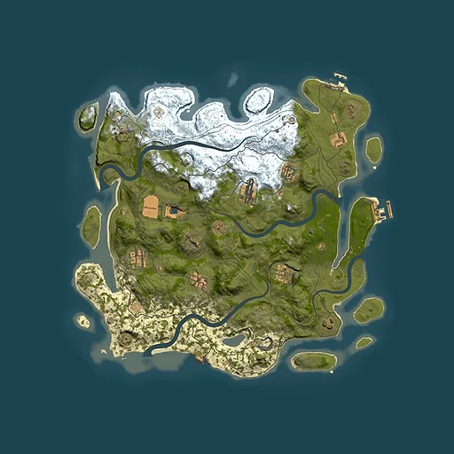 Rust map seed 1337, 4000x4000m top-down preview
