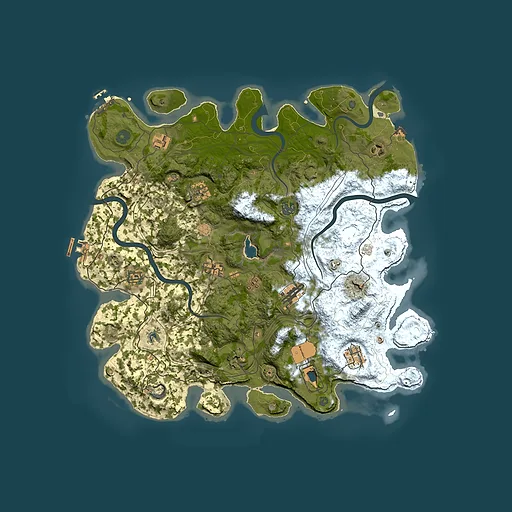 Rust map seed 33981, 4250x4250m top-down preview