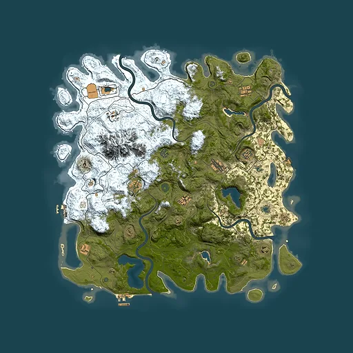 Rust map seed 423299401, 5000x5000m top-down preview