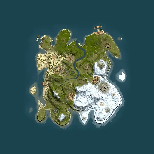Rust map seed 1131544236, 3000x3000m top-down preview