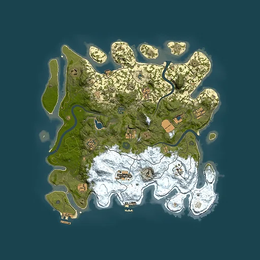 Rust map seed 861395731, 4000x4000m top-down preview