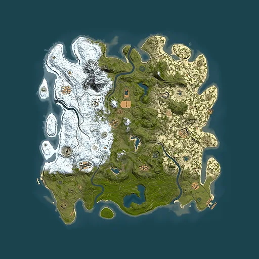 Rust map seed 1228382930, 5000x5000m top-down preview