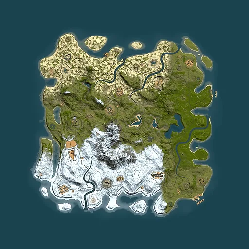 Rust map seed 2052623672, 5000x5000m top-down preview