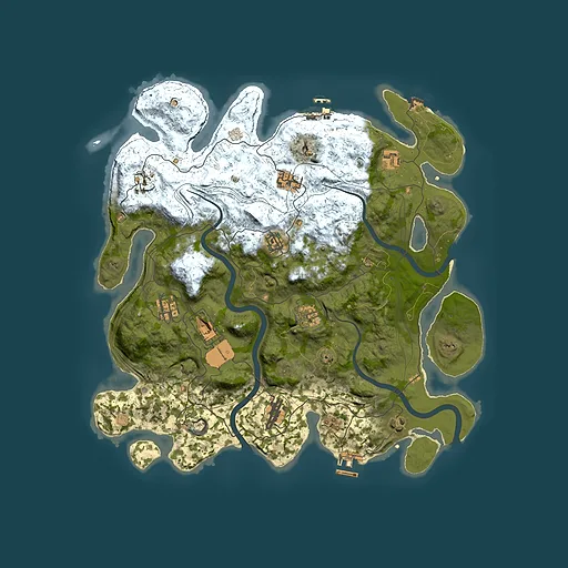 Rust map seed 1337, 4000x4000m top-down preview
