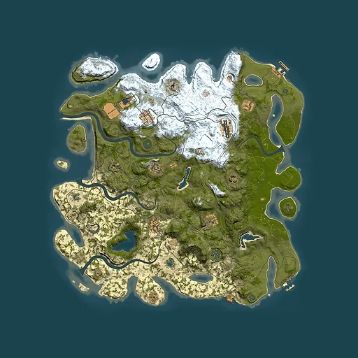 Rust map seed 682100807, 4500x4500m top-down preview