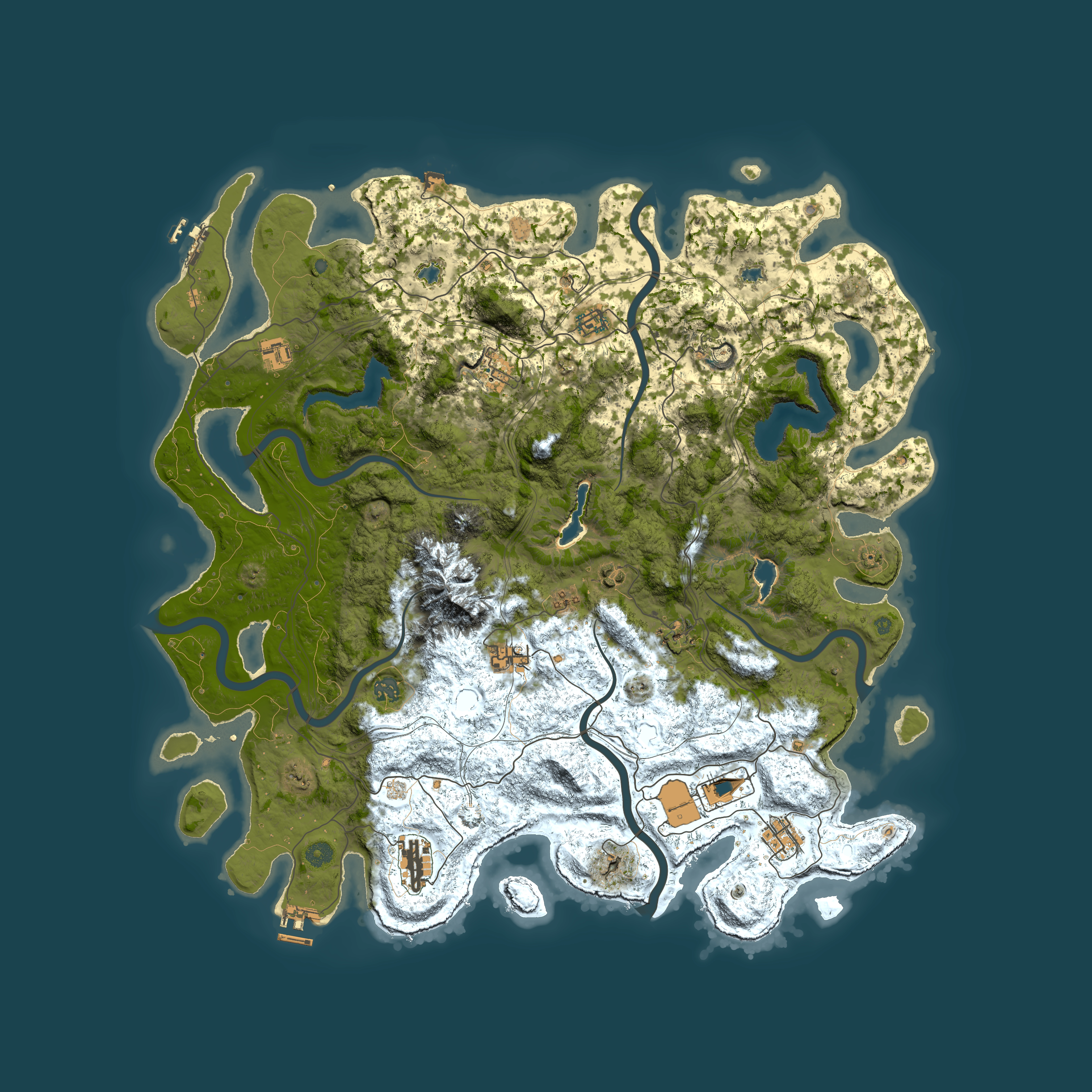 Full top-down render of Rust map seed 1379244732, 5000x5000m