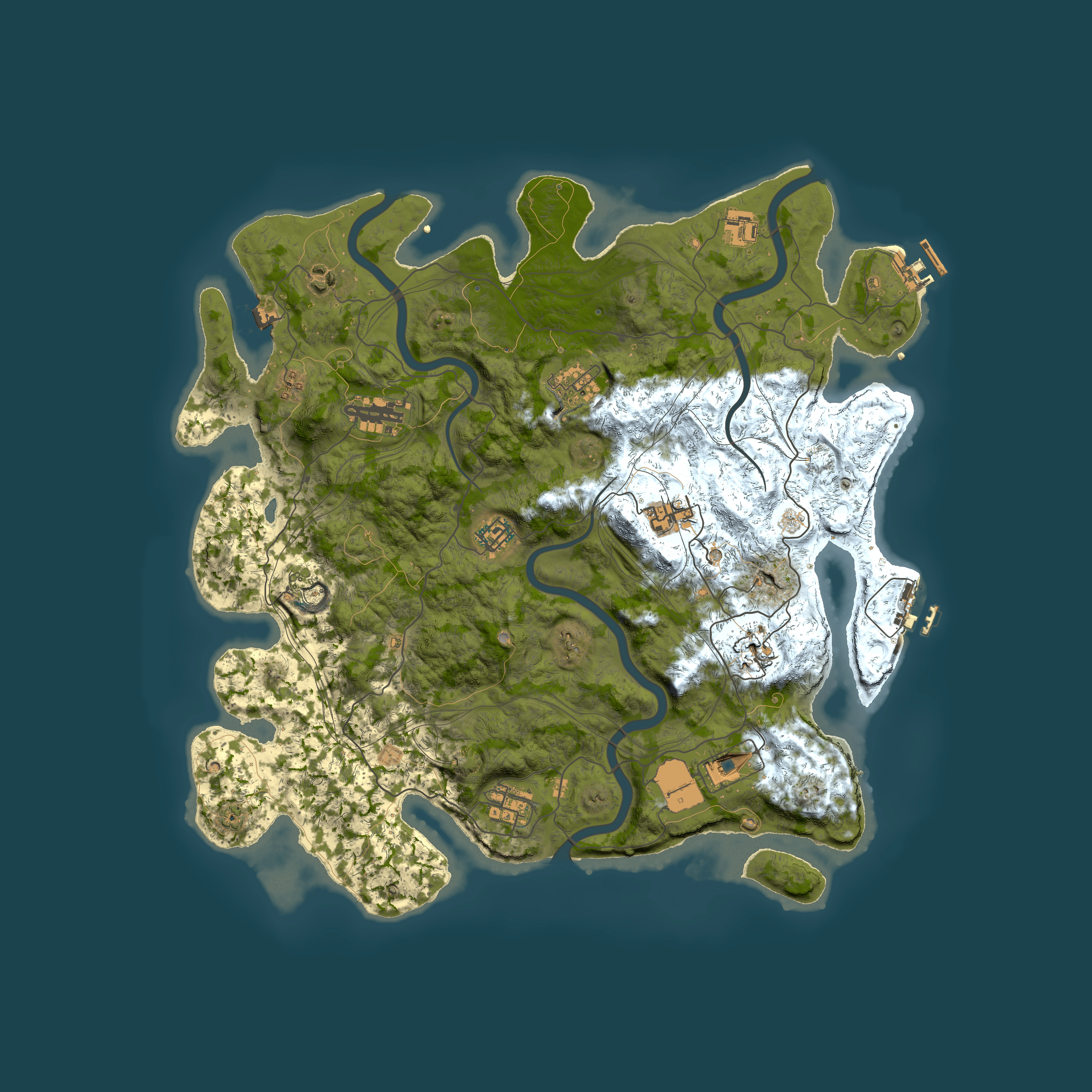 Full top-down render of Rust map seed 1112022, 4250x4250m